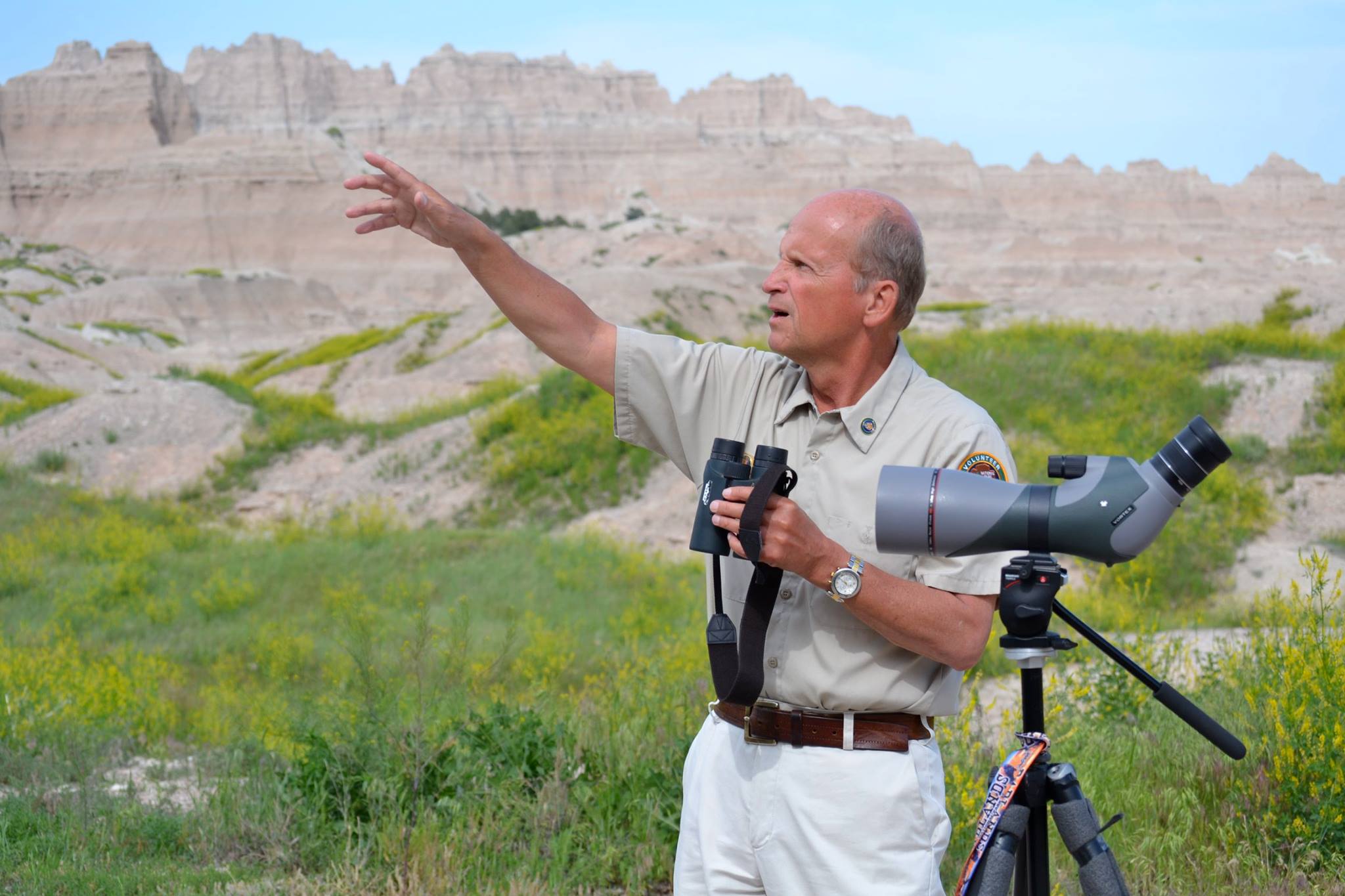 Paul Ogren volunteers in the Badlands Natiopnal Park, South Dakota